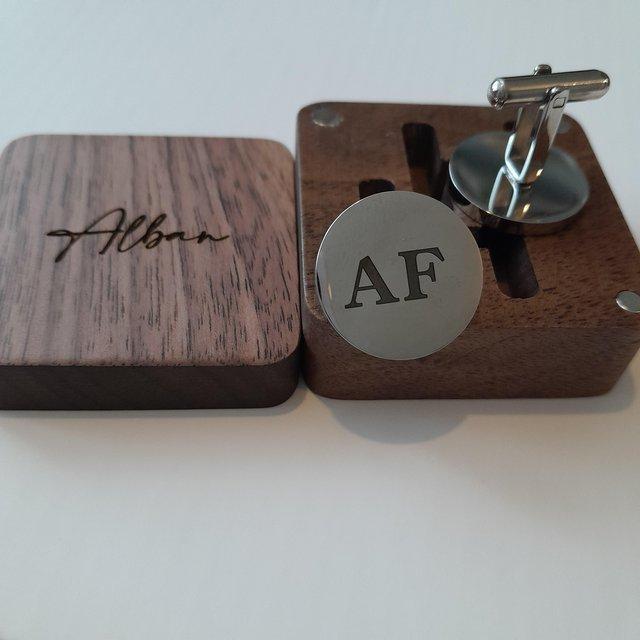 Preview of the first image of Personalised cufflinks Ideal gift.
