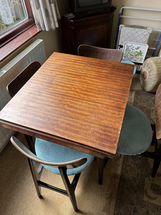 Preview of the first image of G Plan 1960s  extending dining table and chairs.