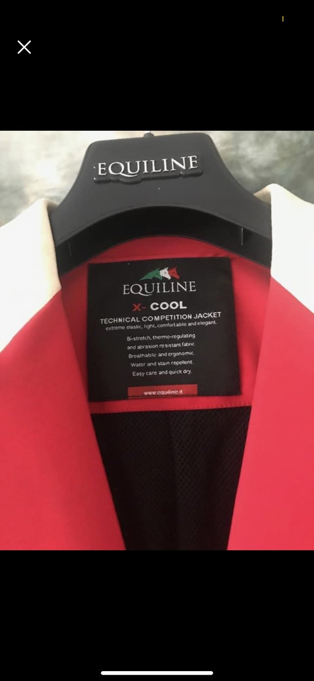 Preview of the first image of Equiline red show jacket.