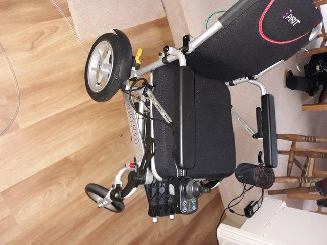 Preview of the first image of Electric fold up electric wheelchair.