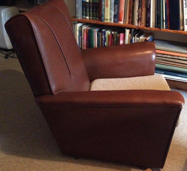 Preview of the first image of A pair of late 1940ies  armchairs.