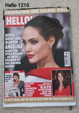 Image 1 of Hello Magazine 1210 - Angelina Jolie at Golden Globes