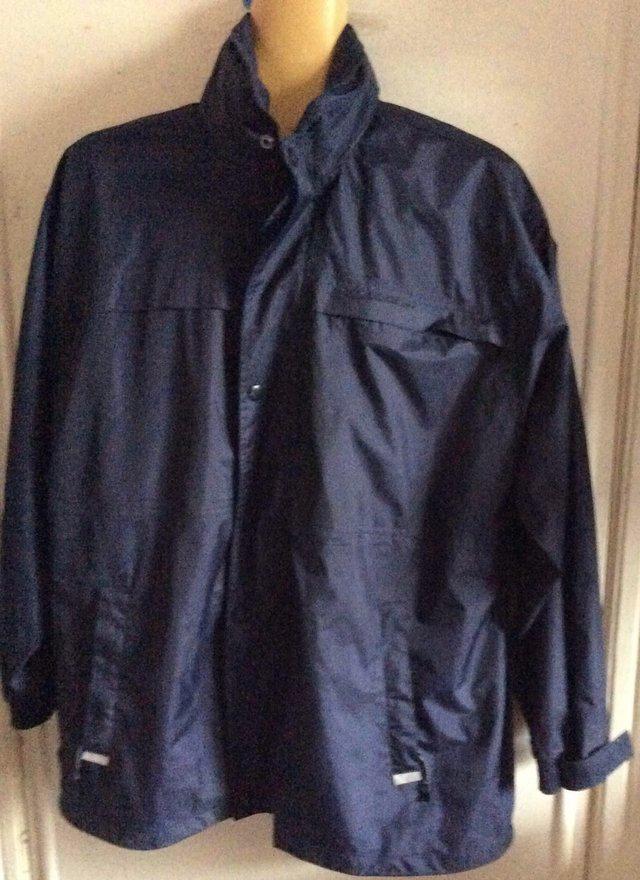 Preview of the first image of Men’s Navy Blue Raincoat /Anorak Size XL.
