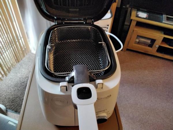 Image 1 of DeLonghi deep fat fryer. Used but in as new condition.