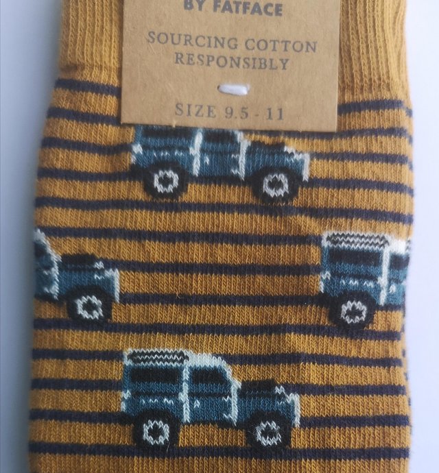 Preview of the first image of Rare new Land Rover men's socks by Fatface.