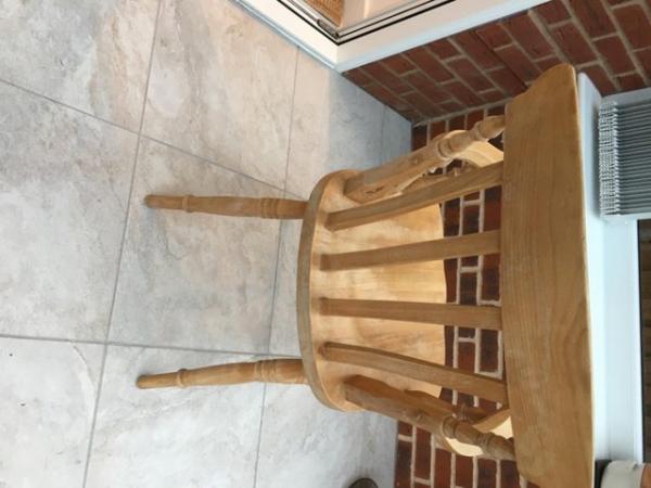 Image 2 of farmhouse slat-back carver beech tree chair