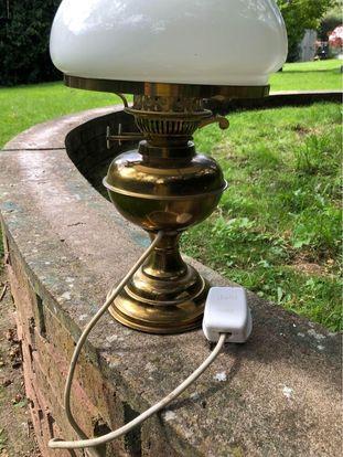 Image 3 of Brass lamp converted to electric