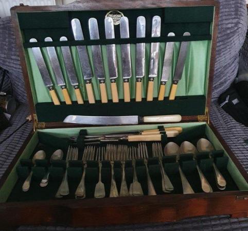 Image 1 of Vintage John Bain & Co 47/48*pc Stainless Steel Cutlery Set