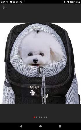 Image 1 of hands-Free Pet Travel Bag, Breathable Head-Out Design and Wa