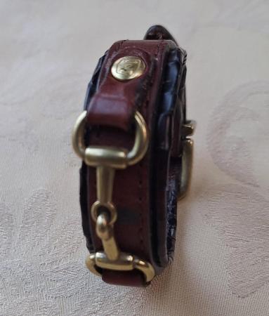 Image 1 of Leather bracelet with snaffle bit