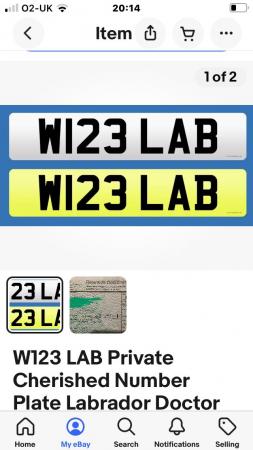 Image 1 of Private registration great for doctors or Labrador dogs