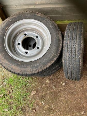 Image 1 of 4 x 155/70 R 12 C tyres and wheels