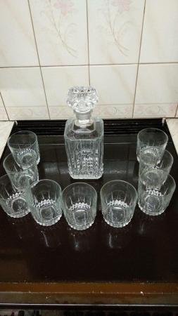 Image 1 of GLASS SPIRITS DECANTER AND GLASSES