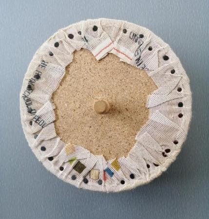 Image 8 of Small Round Tapestry Footstool.