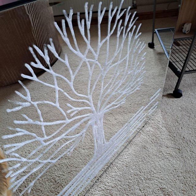 Preview of the first image of Large Tree mirror with crystals on.