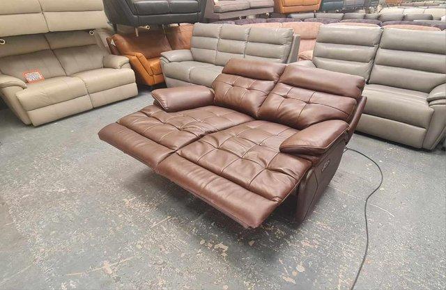 Image 5 of La-z-boy Knoxville brown leather recliner 2 seater sofa