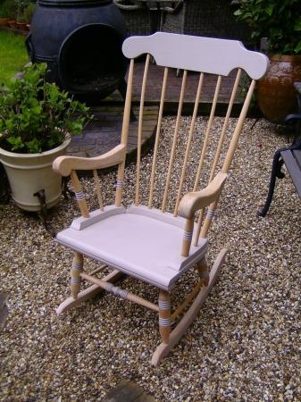 Image 3 of Wooden rocking chair in elm