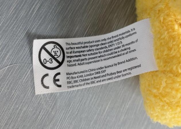 Image 23 of Children in Need Small Pudsey Bear Soft Toy & Key Ring..