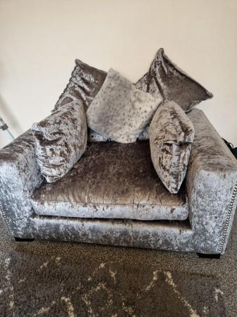 Image 1 of DFS Xara Crushed Velvet Cuddle Chair