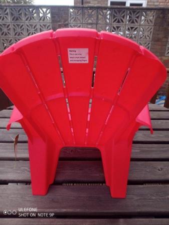 Image 3 of Childs Red fan Chair, used, in good condition
