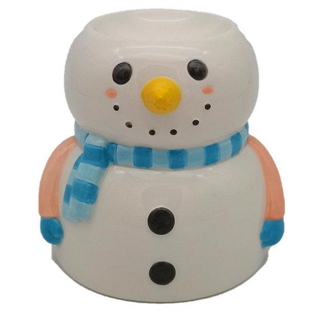 Preview of the first image of Ceramic Snowman Shaped Christmas Oil Burner. Free uk postage.