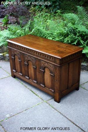 Image 49 of A TITCHMARSH & GOODWIN CARVED OAK BLANKET CHEST BOX TRUNK