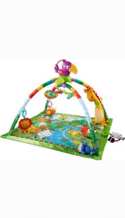Image 2 of Fisher-Price Rainforest Gym Baby Playmat with Music & Lights