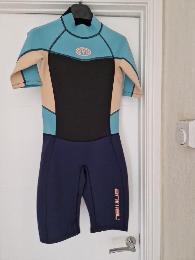 Preview of the first image of Animal Branded Women' Shorty Wetsuit, Size 8-10.