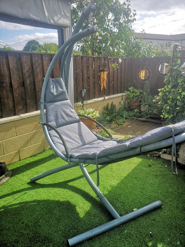 Preview of the first image of Garden sun lounger swinging.