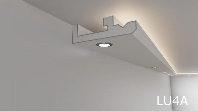 Preview of the first image of EPS Plaster coated - COVING LED Lighting cornice - LU4A.