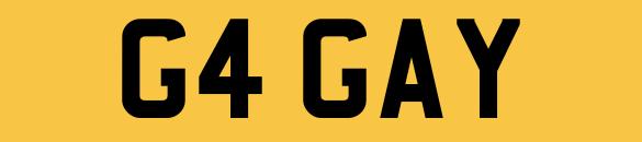 Preview of the first image of G4GAY Number Plate Personalised Registration Cherished.
