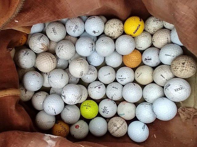 Preview of the first image of second hand, used, golf balls free for collection,.