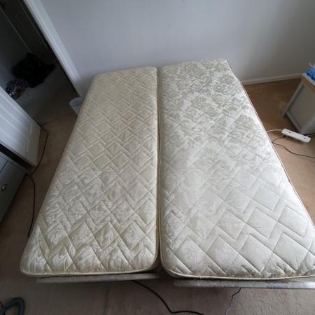 Image 4 of 2 x adjustamatic single beds with massage