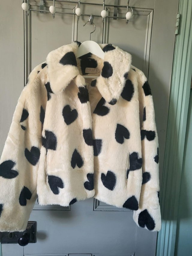 Preview of the first image of Jayley faux fur jacket. Nearly new.