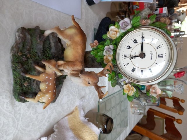 Preview of the first image of Deer family Ornament working clock.