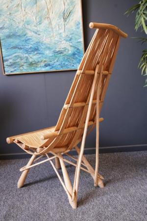 Image 11 of Mid Century 1970s Ash & Wicker Lounge Chair