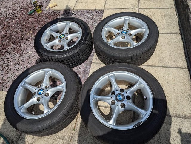 Preview of the first image of 5 spoke 16" BMW wheels and tyres.