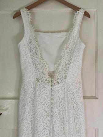 Image 8 of Whistles Mia £549 White Vintage Lace Train Wedding Dress