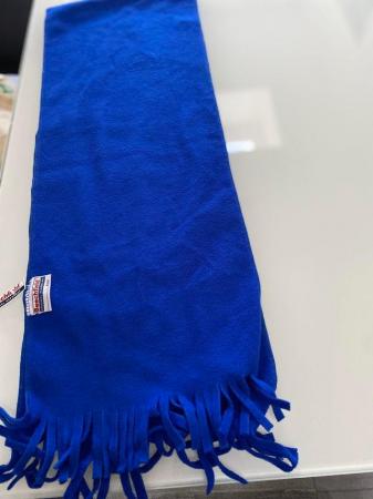 Image 1 of Blue scarf with tassels. Brand New