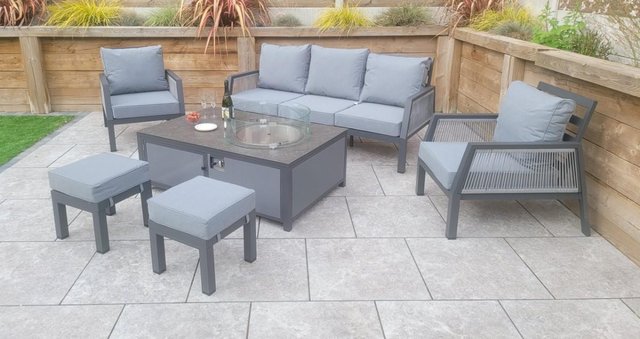 Image 3 of Bettina 3 Seater + 2 Armchairs with Firepit Table | Bett0427