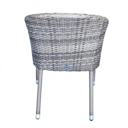 Image 3 of Emily Rattan Stacking Chair in Grey