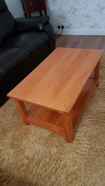 Preview of the first image of Solid Oak Heavy Coffee Table.