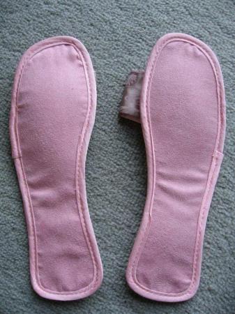 Image 3 of Pink Slippers Silky Soft Moleskin Sole Size 7.5Luscious Sa