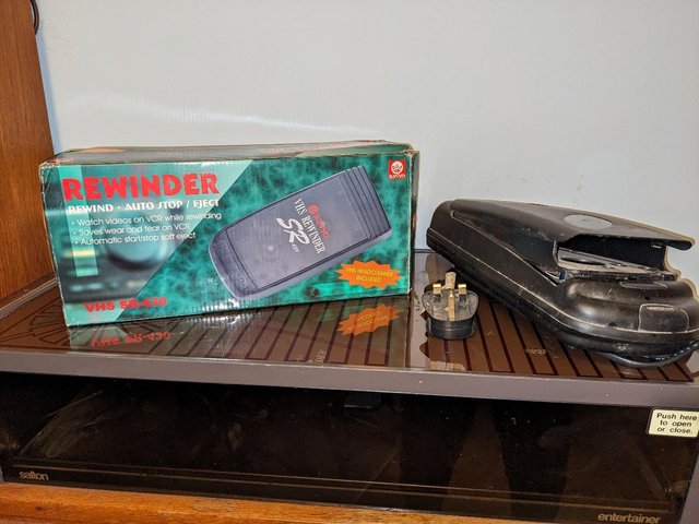 Preview of the first image of VHS tape rewinder New, in box, free one also.