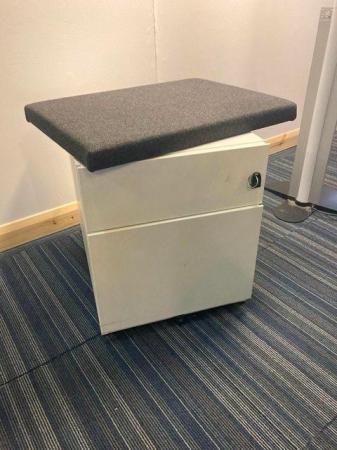 Image 7 of Office contrast white/grey 2 drawer pedestals