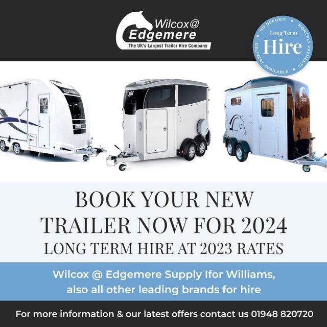 Preview of the first image of Ifor Willuams horsetrailers for long term hire.
