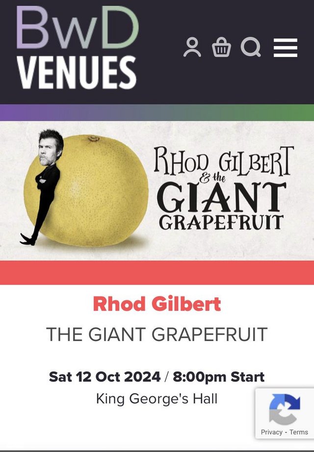 Preview of the first image of 2 x tickets for Rhod Gilbert in Blackburn.