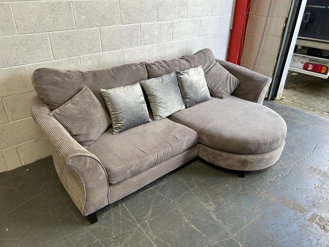 Preview of the first image of DFS Grey Compact Chaise Longue Sofa.