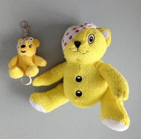 Image 1 of Children in Need Small Pudsey Bear Soft Toy & Key Ring..