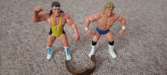 Preview of the first image of joblot of wcw wrestling action toy figures luger and scott.